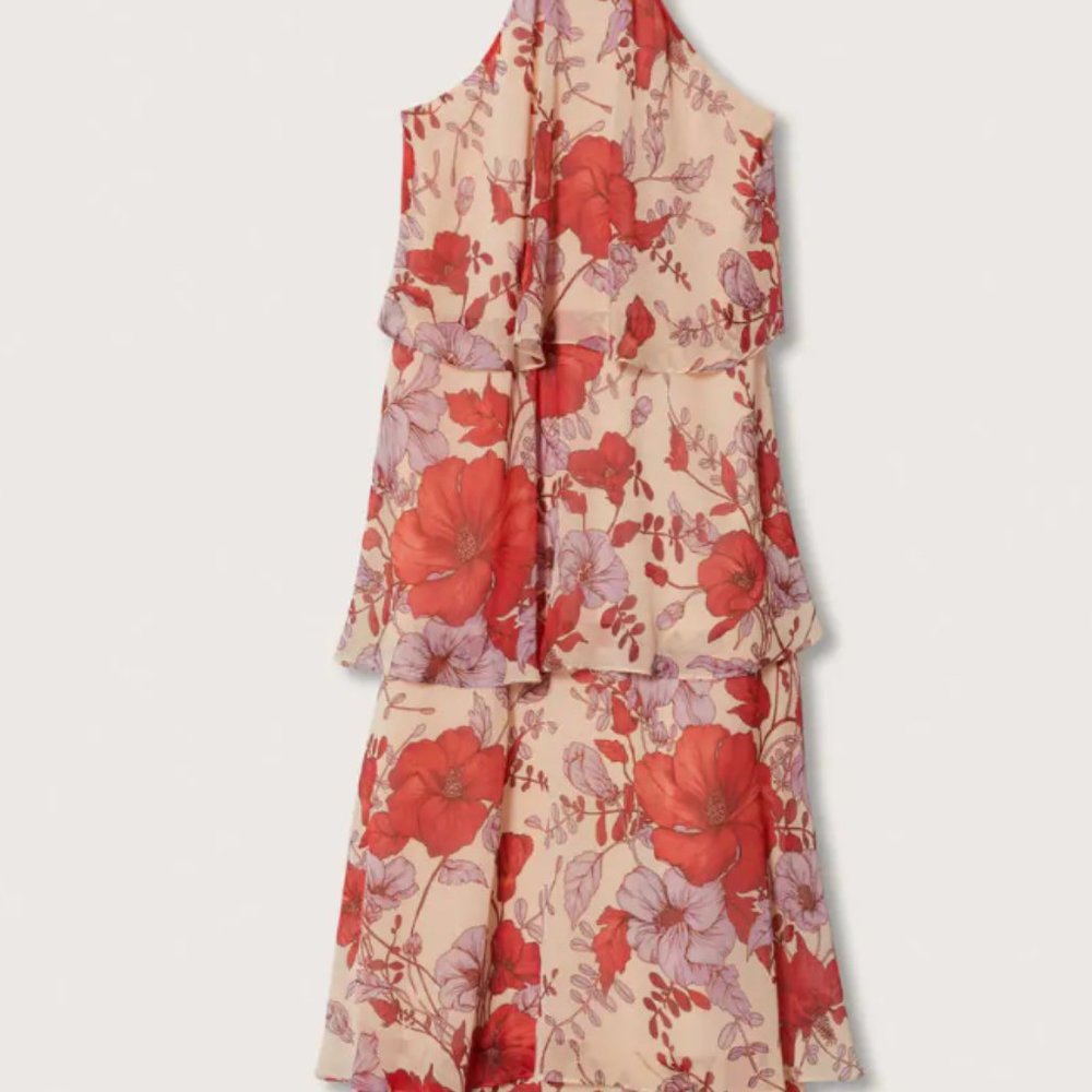 Mango Ruffled Floral Dress - Picture 3 of 7